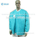 Non Woven esd lab coats with knitted collar and cuff